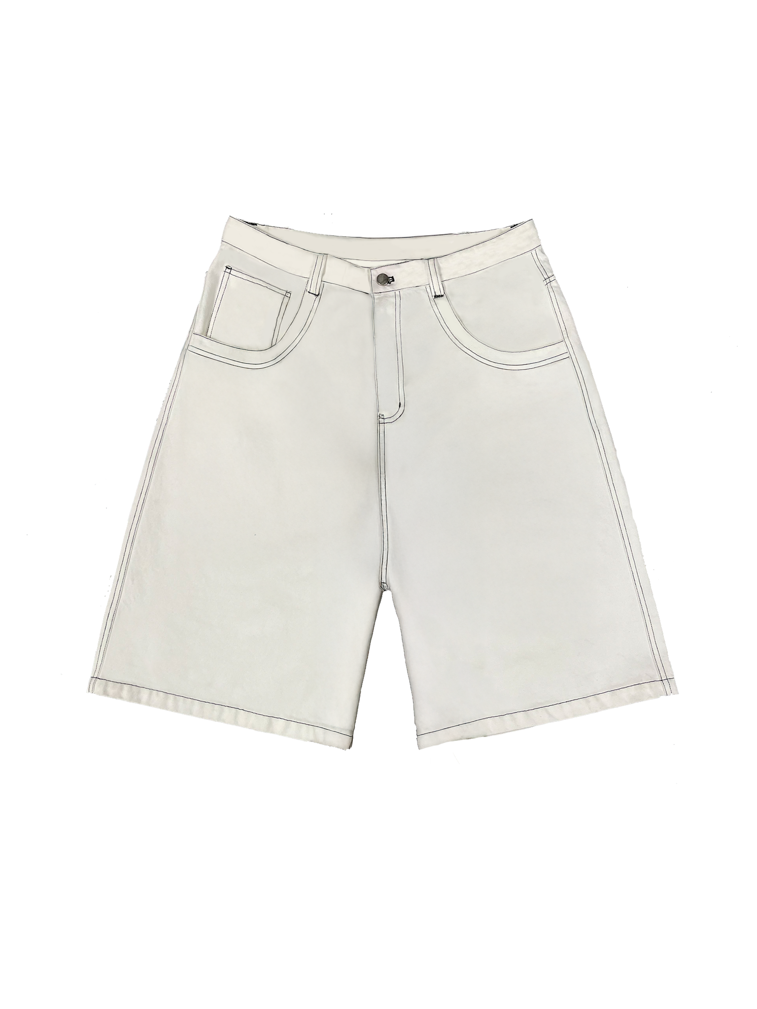 Chalks Baggy Denim Shorts